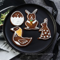 4 pieces colorful Easter rabbit cookie cutter set